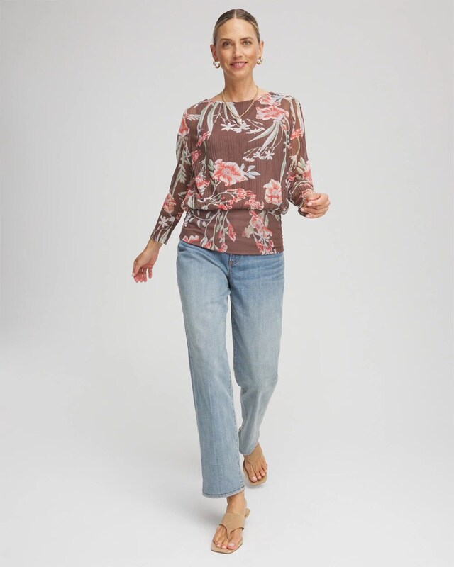 Textured Banded-Hem Top - image 2
